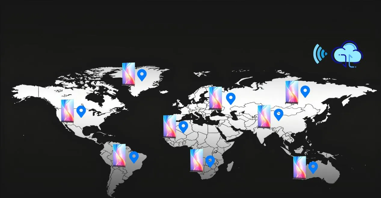 Cloud Remote Control for Multi-Displays